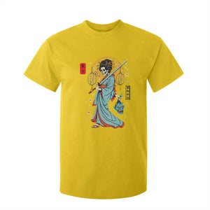 Gothic Samurai Geisha Skeleton T Shirt For Kid Japanese Kimono And Katana TS12 Daisy Print Your Wear