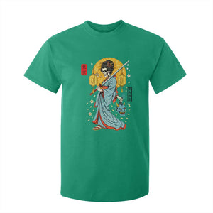 Gothic Samurai Geisha Skeleton T Shirt For Kid Japanese Kimono And Katana TS12 Irish Green Print Your Wear