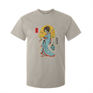 Gothic Samurai Geisha Skeleton T Shirt For Kid Japanese Kimono And Katana TS12 Sand Print Your Wear