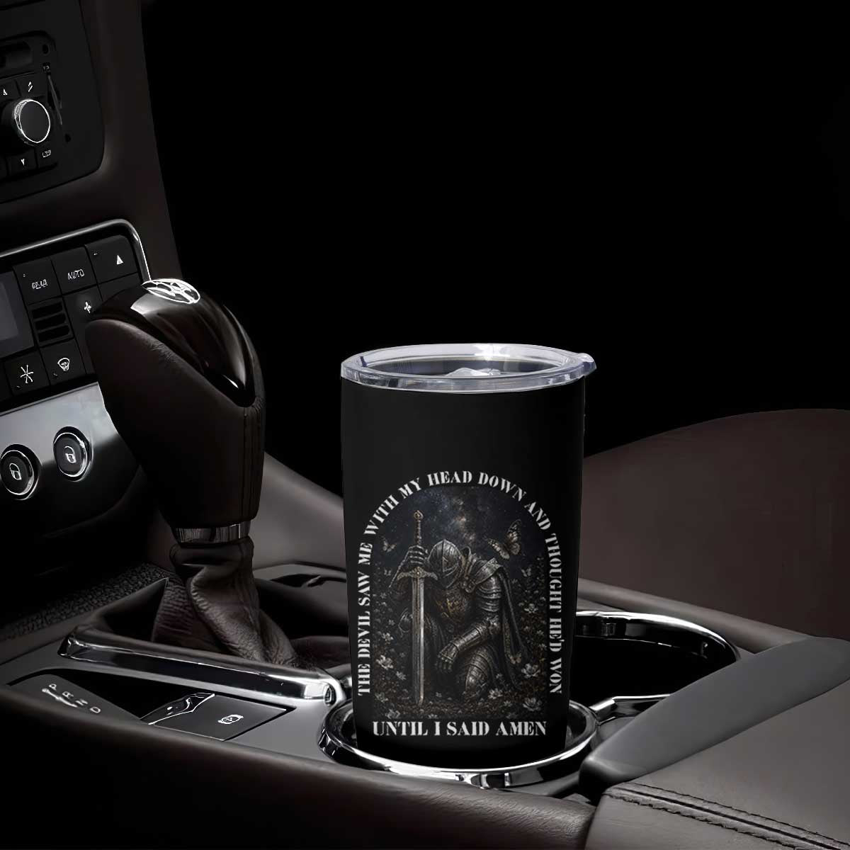 Christian Knight Templar Crusader Tumbler Cup The Devil Saw Me With My Head Down And Thought He'd Won TS12 Print Your Wear