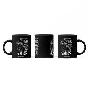 Military Christian Warrior Coffee Mug The Devil Saw Me With My Head Down And Thought He'd Won TS12 Print Your Wear