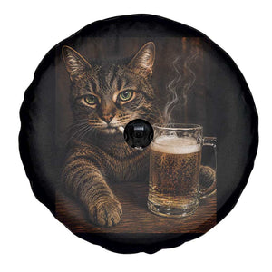 Funny Smoking Cat Spare Tire Cover Cigarette Kitty Beer Lover TS12 Print Your Wear