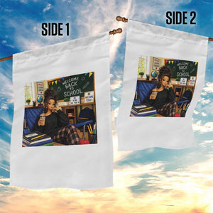 Funny Back To School Doll Face Meme Garden Flag Coffee Teacher Gift TS12 Print Your Wear