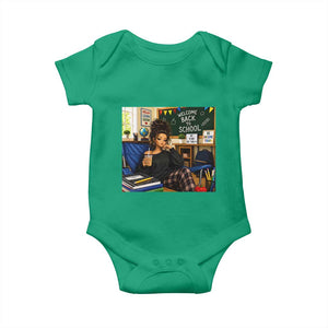 Funny Back To School Doll Face Meme Baby Onesie Coffee Teacher Gift TS12 Irish Green Print Your Wear