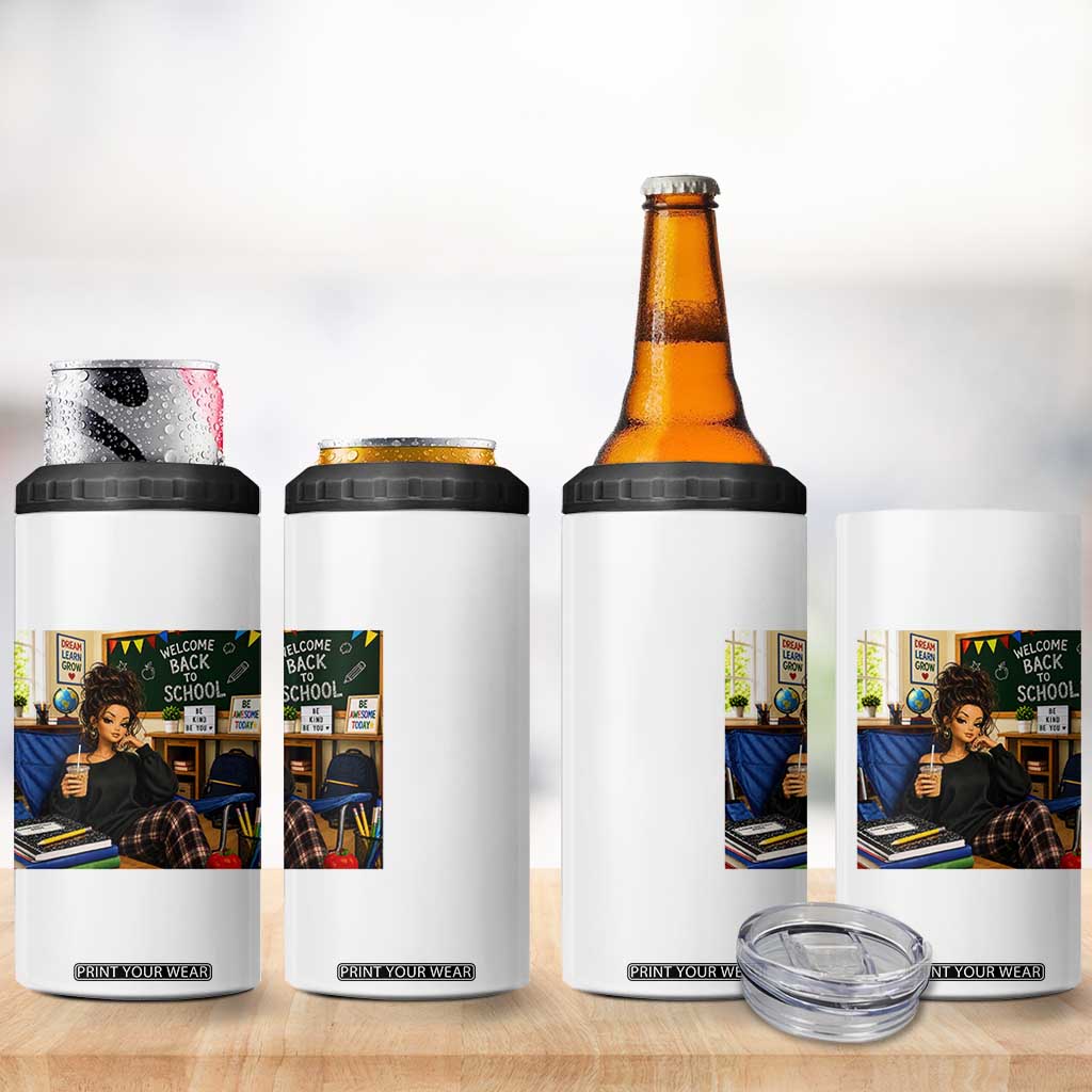 Funny Back To School Doll Face Meme 4 in 1 Can Cooler Tumbler Coffee Teacher Gift TS12 Print Your Wear