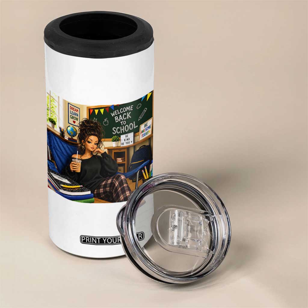 Funny Back To School Doll Face Meme 4 in 1 Can Cooler Tumbler Coffee Teacher Gift TS12 Print Your Wear