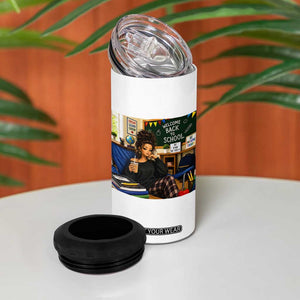 Funny Back To School Doll Face Meme 4 in 1 Can Cooler Tumbler Coffee Teacher Gift TS12 Print Your Wear