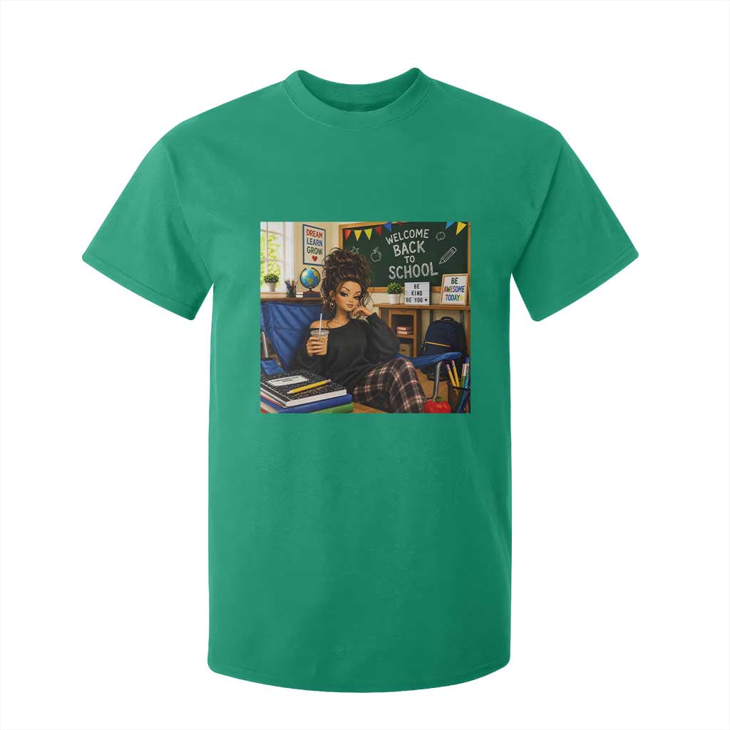 Funny Back To School Doll Face Meme T Shirt For Kid Coffee Teacher Gift TS12 Irish Green Print Your Wear