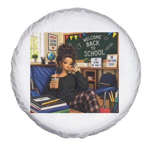 Funny Back To School Doll Face Meme Spare Tire Cover Coffee Teacher Gift TS12 Print Your Wear