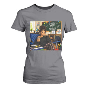 Funny Back To School Doll Face Meme T Shirt For Women Coffee Teacher Gift TS12 Charcoal Print Your Wear