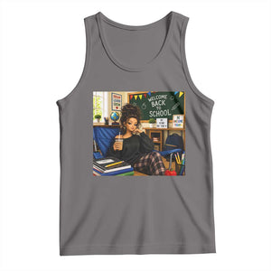 Funny Back To School Doll Face Meme Tank Top Coffee Teacher Gift TS12 Deep Heather Print Your Wear