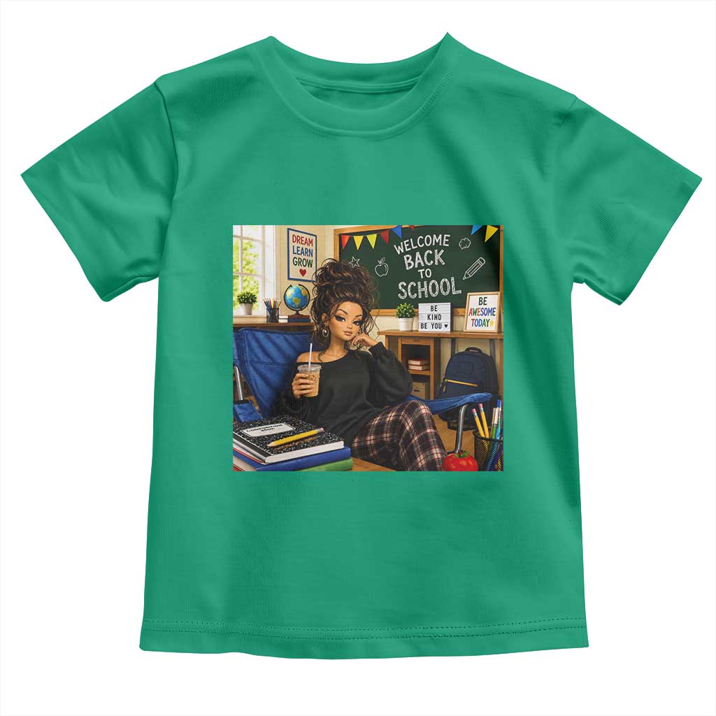 Funny Back To School Doll Face Meme Toddler T Shirt Coffee Teacher Gift TS12 Irish Green Print Your Wear