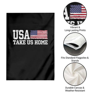 Patriotic USA Soccer Fan Garden Flag Take Us Home Game Day TS12 Print Your Wear