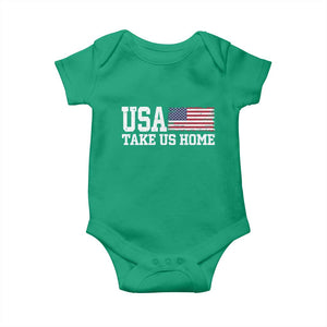 Patriotic USA Soccer Fan Baby Onesie Take Us Home Game Day TS12 Irish Green Print Your Wear