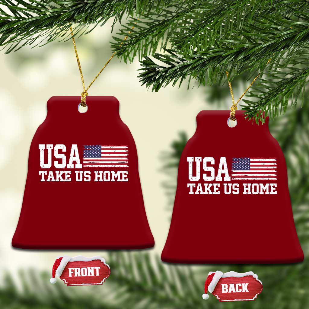 Patriotic USA Soccer Fan Ceramic Ornament Take Us Home Game Day TS12 Print Your Wear