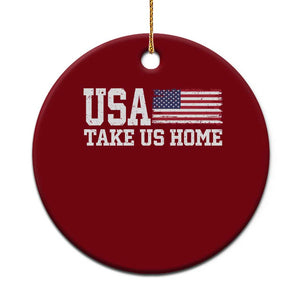 Patriotic USA Soccer Fan Ceramic Ornament Take Us Home Game Day TS12 1pc Red Print Your Wear