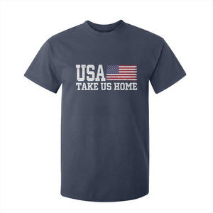 Patriotic USA Soccer Fan T Shirt For Kid Take Us Home Game Day TS12 Navy Print Your Wear