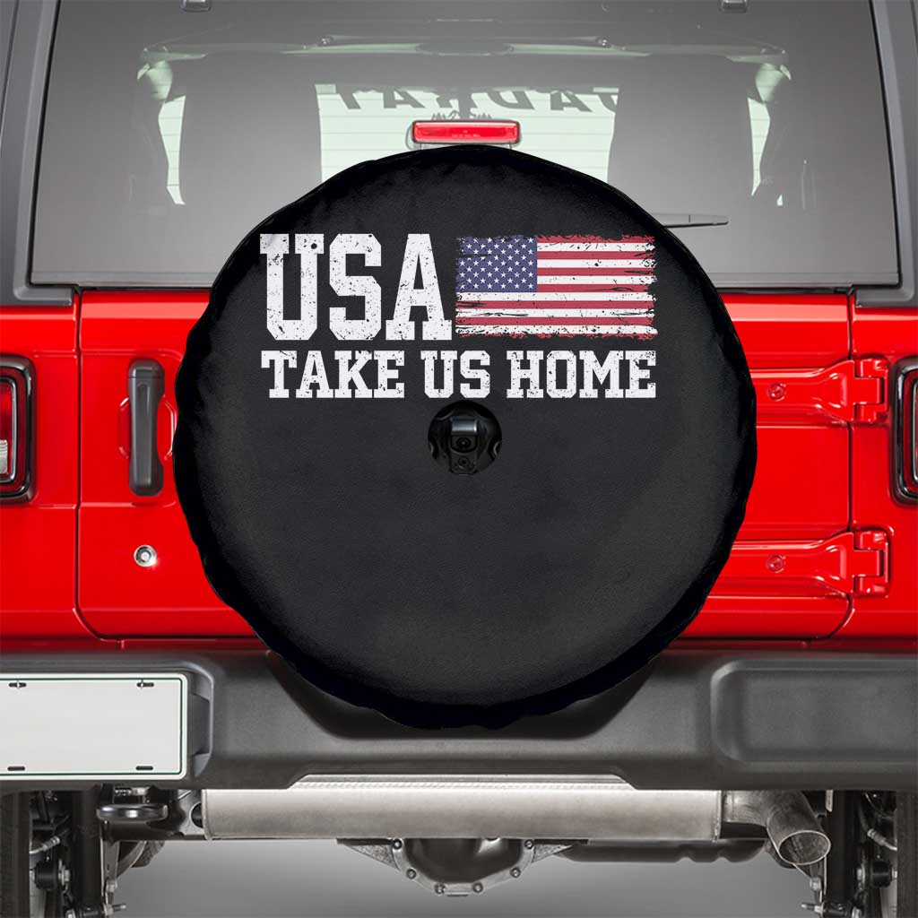 Patriotic USA Soccer Fan Spare Tire Cover Take Us Home Game Day TS12 Black Print Your Wear