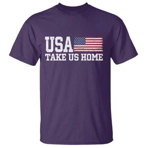 Patriotic USA Soccer Fan T Shirt Take Us Home Game Day TS12 Purple Print Your Wear