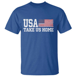 Patriotic USA Soccer Fan T Shirt Take Us Home Game Day TS12 Royal Blue Print Your Wear