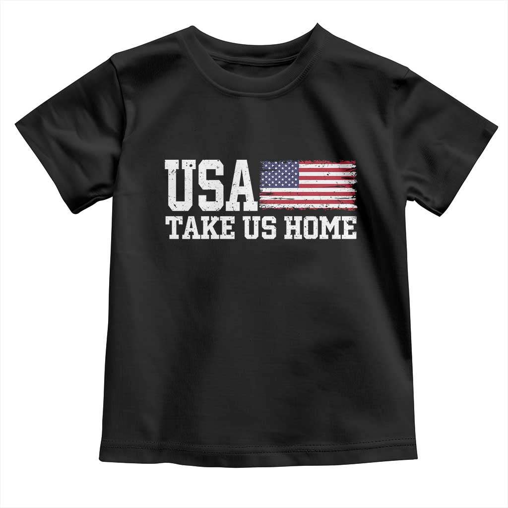 Patriotic USA Soccer Fan Toddler T Shirt Take Us Home Game Day TS12 Black Print Your Wear