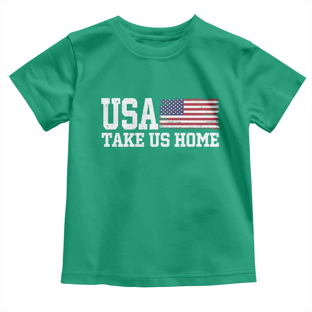 Patriotic USA Soccer Fan Toddler T Shirt Take Us Home Game Day TS12 Irish Green Print Your Wear