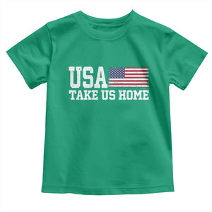Patriotic USA Soccer Fan Toddler T Shirt Take Us Home Game Day TS12 Irish Green Print Your Wear