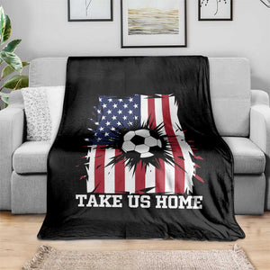 USA Soccer Game Day Throw Blanket Take Us Home TS12 Print Your Wear