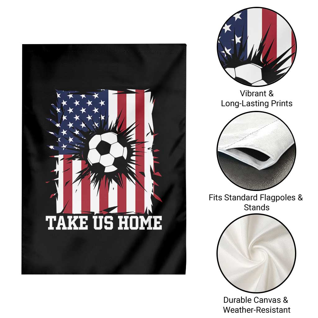 USA Soccer Game Day Garden Flag Take Us Home TS12 Print Your Wear