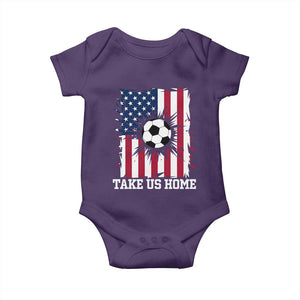 USA Soccer Game Day Baby Onesie Take Us Home TS12 Purple Print Your Wear
