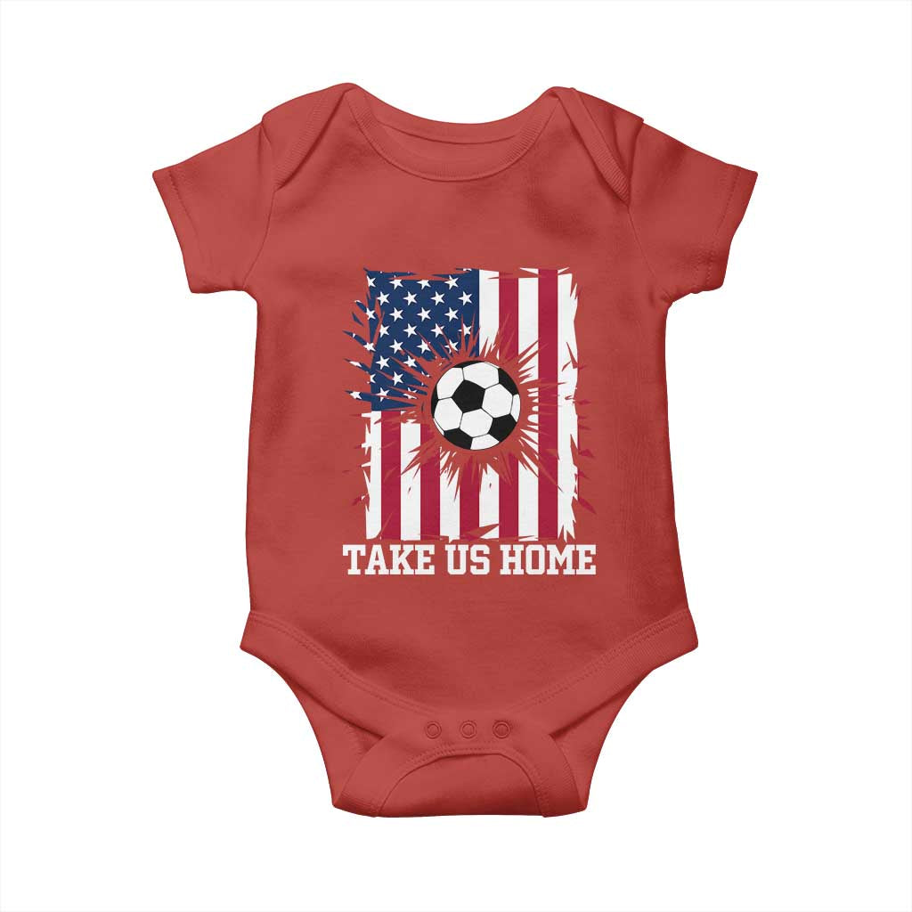 USA Soccer Game Day Baby Onesie Take Us Home TS12 Red Print Your Wear