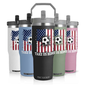USA Soccer Game Day Flip Straw Tumbler Take Us Home TS12 Print Your Wear