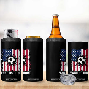 USA Soccer Game Day 4 in 1 Can Cooler Tumbler Take Us Home TS12 Print Your Wear