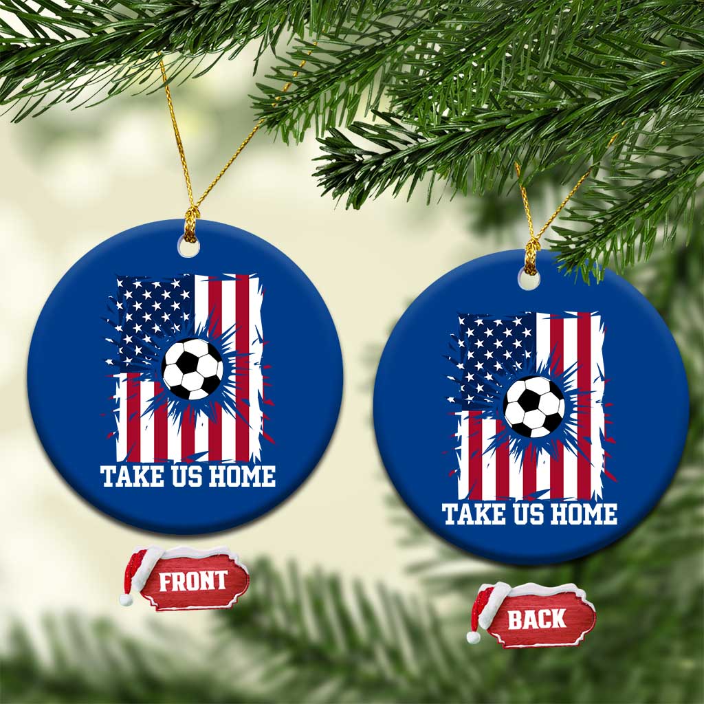 USA Soccer Game Day Ceramic Ornament Take Us Home TS12 1pc Blue Print Your Wear