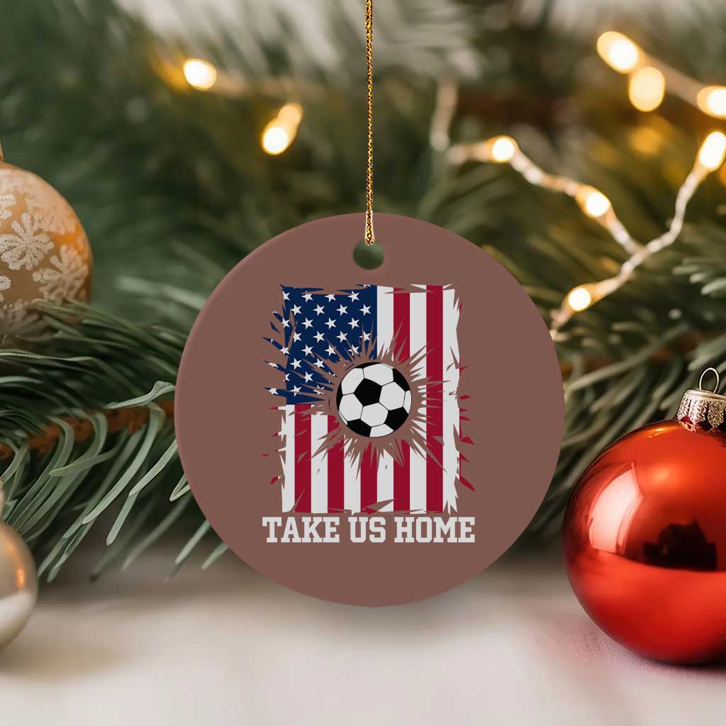 USA Soccer Game Day Ceramic Ornament Take Us Home TS12 1pc Mocha Print Your Wear