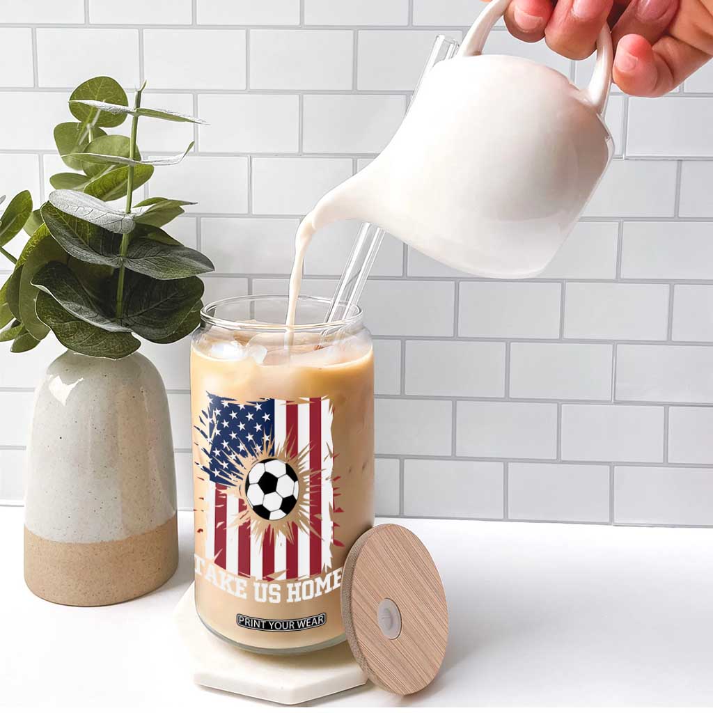 USA Soccer Game Day Glass Can Take Us Home TS12 Print Your Wear
