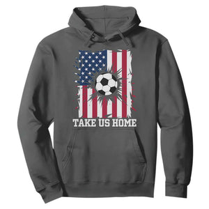 USA Soccer Game Day Hoodie Take Us Home TS12 Dark Heather Print Your Wear
