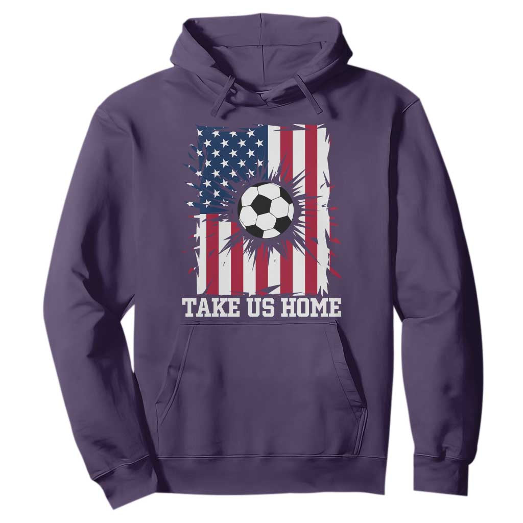 USA Soccer Game Day Hoodie Take Us Home TS12 Purple Print Your Wear