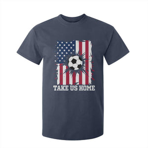 USA Soccer Game Day T Shirt For Kid Take Us Home TS12 Navy Print Your Wear
