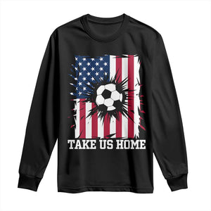 USA Soccer Game Day Long Sleeve Shirt Take Us Home TS12 Black Print Your Wear