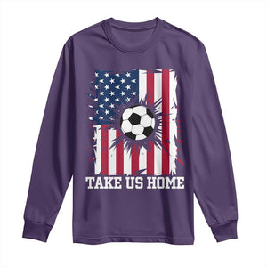 USA Soccer Game Day Long Sleeve Shirt Take Us Home TS12 Purple Print Your Wear