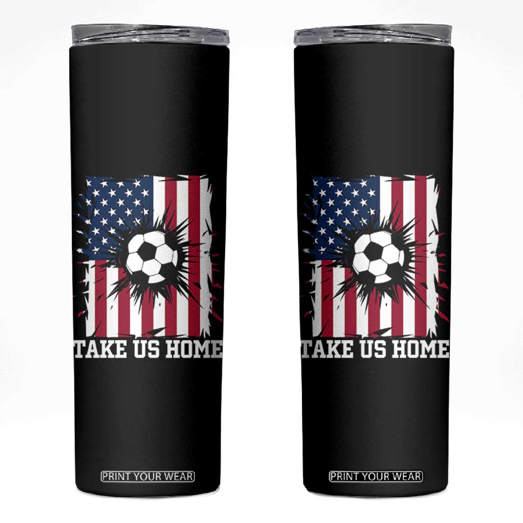 USA Soccer Game Day Skinny Tumbler Take Us Home TS12 Black Print Your Wear