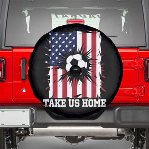 USA Soccer Game Day Spare Tire Cover Take Us Home TS12 Black Print Your Wear
