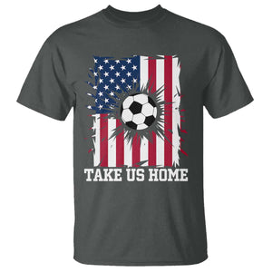 USA Soccer Game Day T Shirt Take Us Home TS12 Dark Heather Print Your Wear