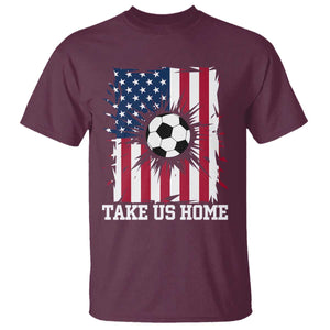USA Soccer Game Day T Shirt Take Us Home TS12 Maroon Print Your Wear