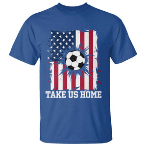 USA Soccer Game Day T Shirt Take Us Home TS12 Royal Blue Print Your Wear