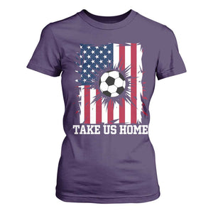 USA Soccer Game Day T Shirt For Women Take Us Home TS12 Purple Print Your Wear