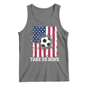 USA Soccer Game Day Tank Top Take Us Home TS12 Black Heather Print Your Wear
