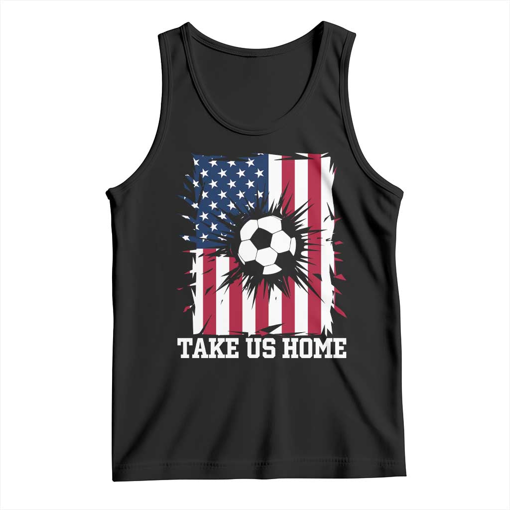 USA Soccer Game Day Tank Top Take Us Home TS12 Black Print Your Wear