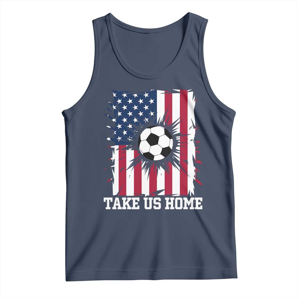 USA Soccer Game Day Tank Top Take Us Home TS12 Navy Print Your Wear